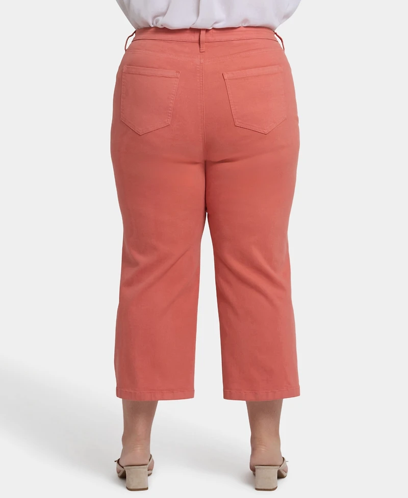 Nydj Plus Coco Relaxed Wide Leg Crop Pants