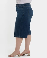 Nydj Plus Amelia Culottes Denim Shorts