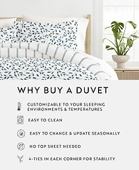 ienjoy Home Timeless Pattern Reversible 3-Pc. Duvet Cover Set