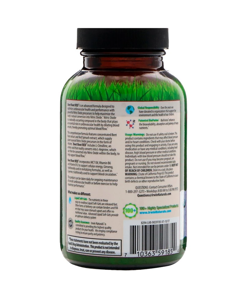 Irwin Naturals Beet Root Red Max-Conversion with Nitric Oxide Booster