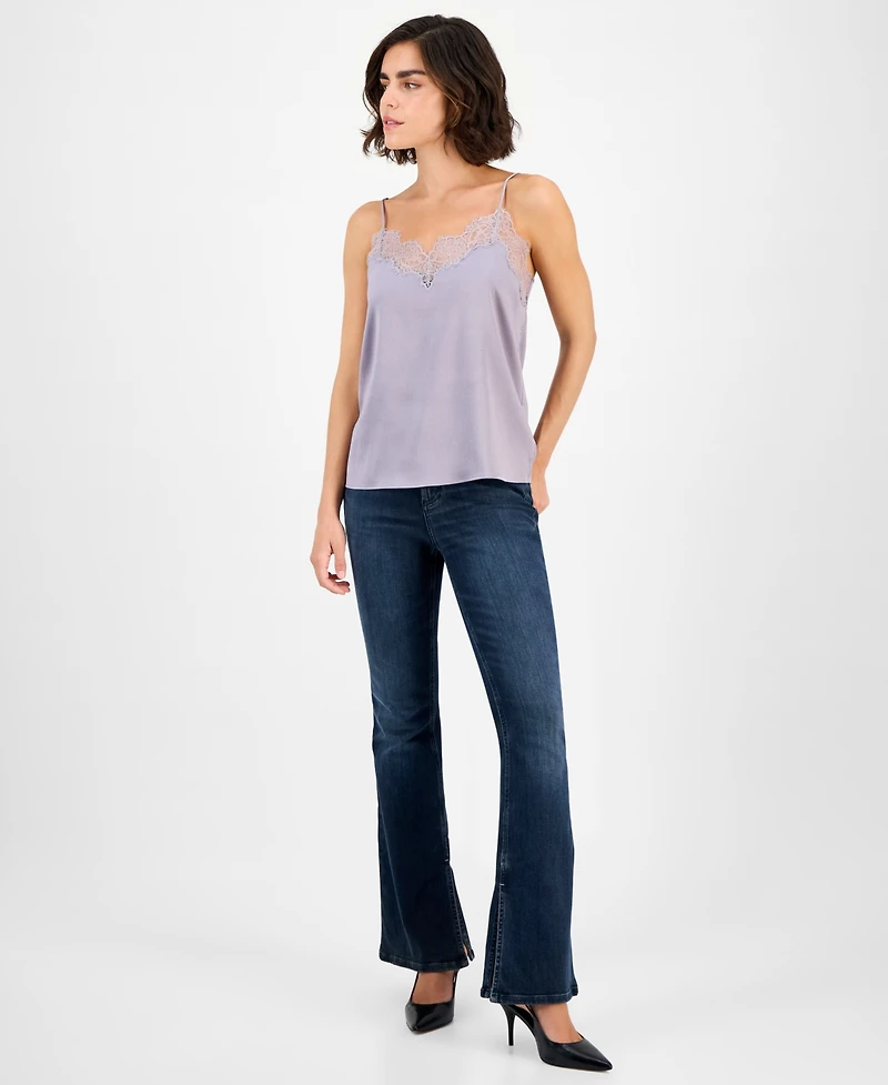 Boss Orange Women's Lace-Trim Hammered Satin Tank