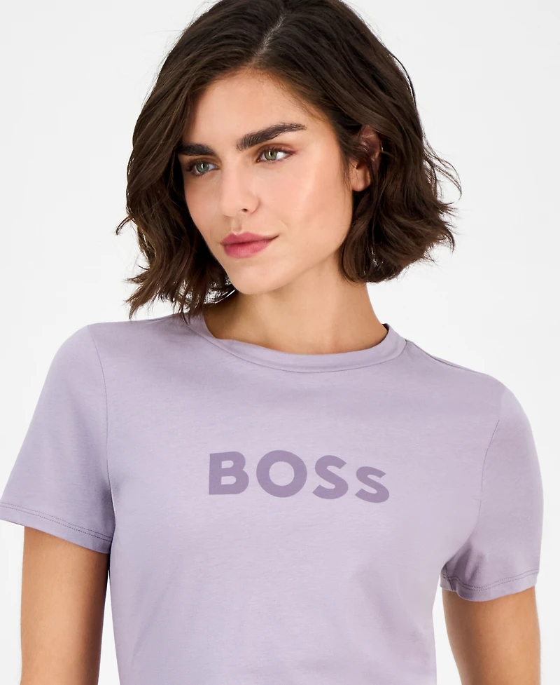 Boss Orange Women's Logo-Print Crewneck T-Shirt