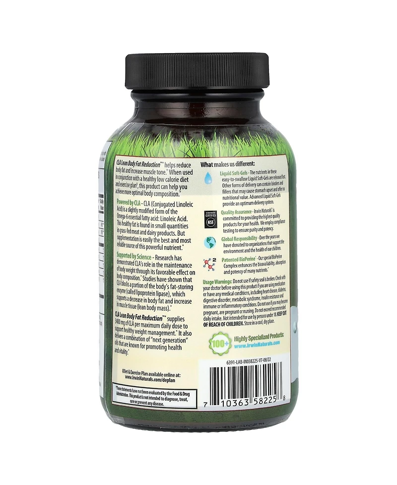 Irwin Naturals Cla Lean Body Fat Reduction