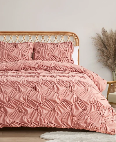 Jessica Simpson Emmy Textured Ruched -Pc. Comforter Set