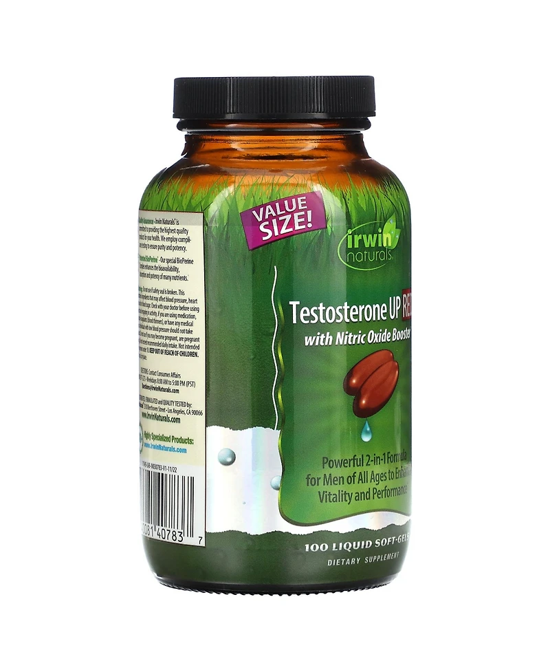 Irwin Naturals Testosterone Up Red with Nitric Oxide Booster