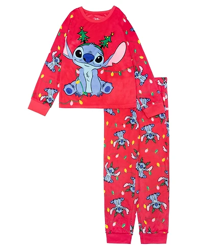 Ame Big Girls Lilo & Stitch Long Sleeve Pajama Set