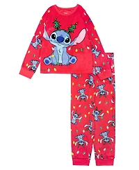 Ame Big Girls Lilo & Stitch Long Sleeve Pajama Set