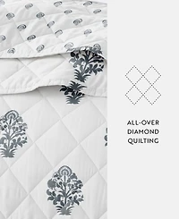 ienjoy Home Stamped Bloom Reversible 3-Pc. Quilt Set, King/California King