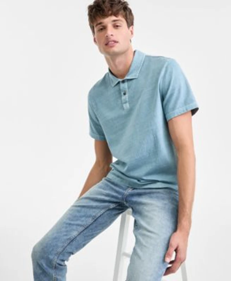 Sun Stone Mens Sun Faded Short Sleeve Polo Shirt Durango Straight Fit Jeans Exclusively At Macys
