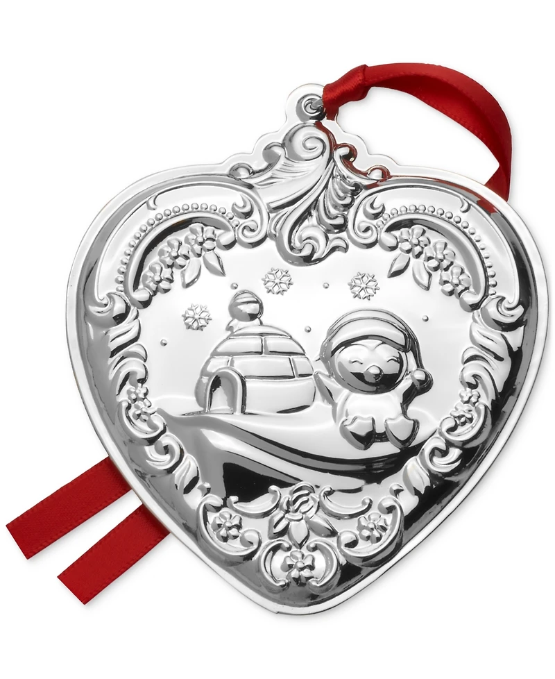 Wallace 2025 Sterling Silver Grande Baroque Heart Ornament, 34th Edition