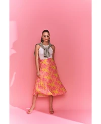 Isaac Mizrahi Women's Pleated Midi Skirt