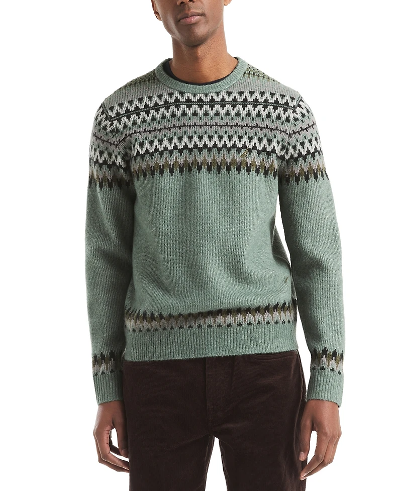 Nautica Men's Fair Isle Patterned Sweater