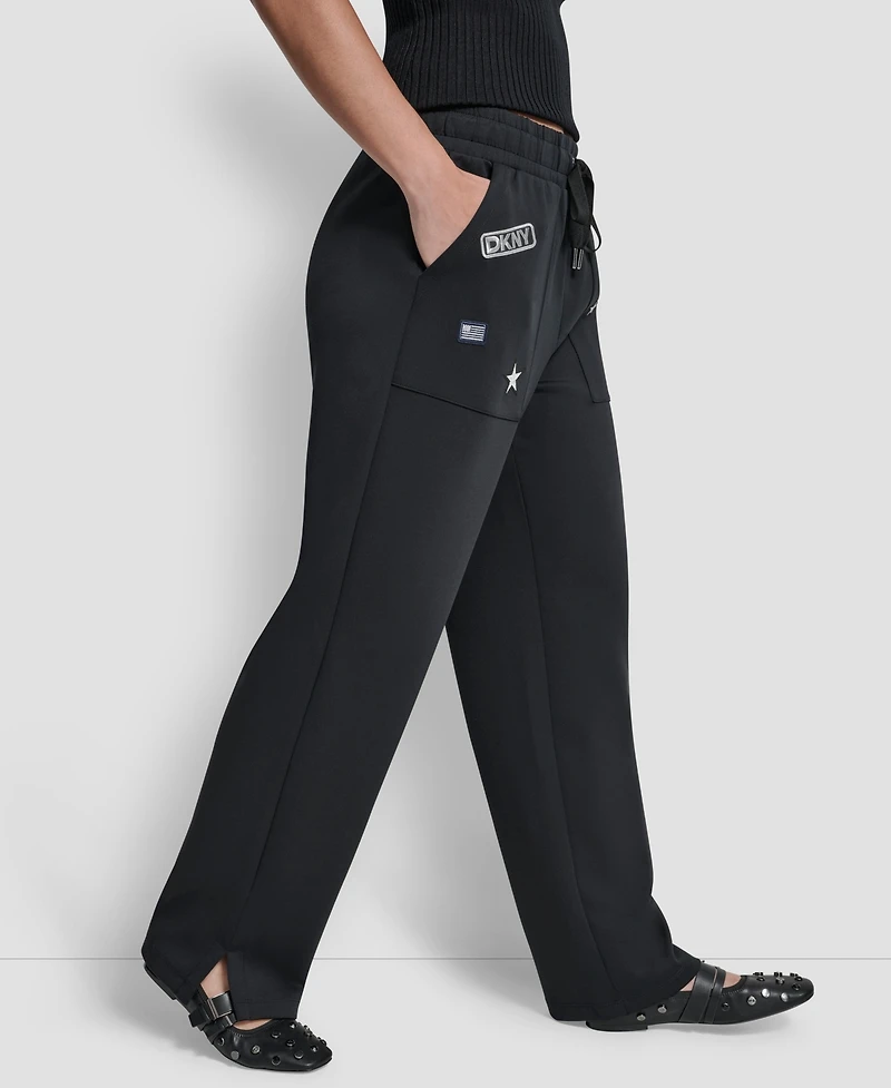Dkny Women's Pins & Patches Scuba Jogger Pants