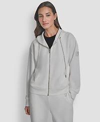 Dkny Women's Long-Sleeve Scuba Zip-Up Jacket