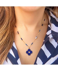 The Lovery Lapis Bar Chain Necklace 14K Gold