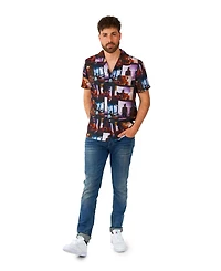 OppoSuits Men's Official A Nightmare On Elm Street Hawaii Shirt - Halloween Themed Party Short Sleeve Black