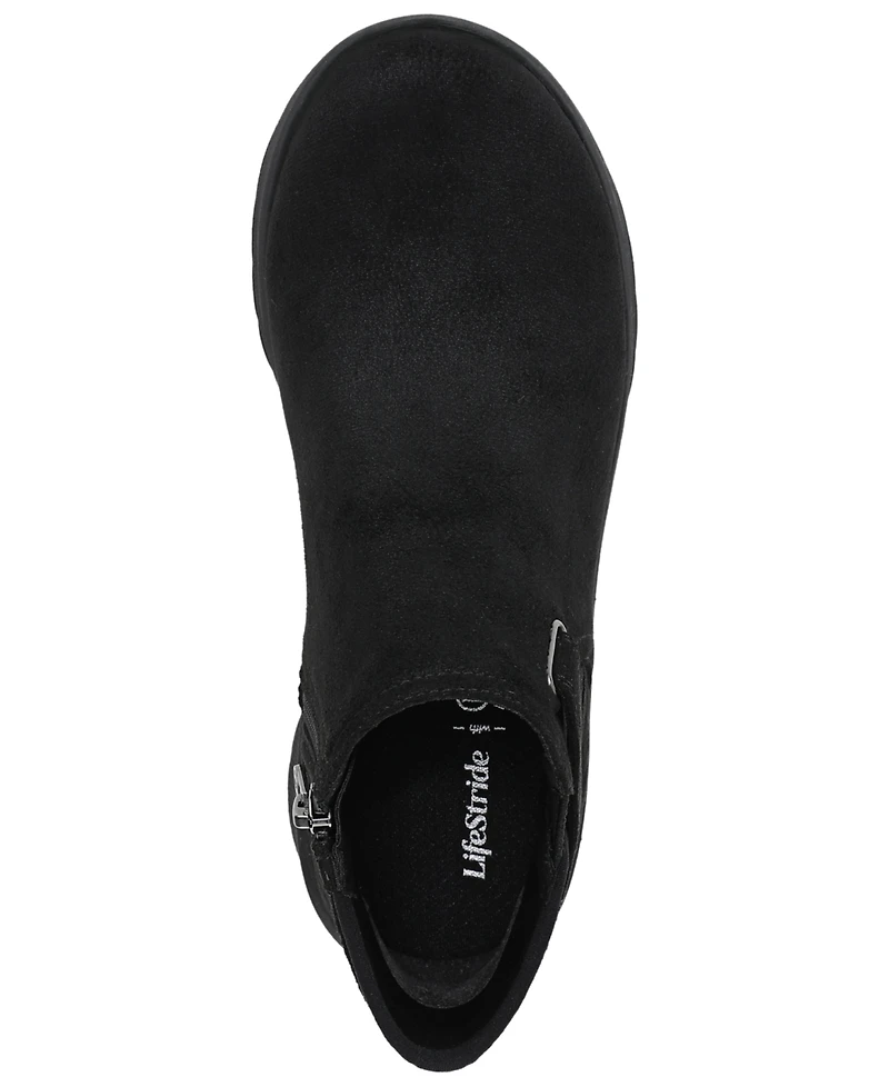 LifeStride Women's Gaze Washable Zipper Short Booties