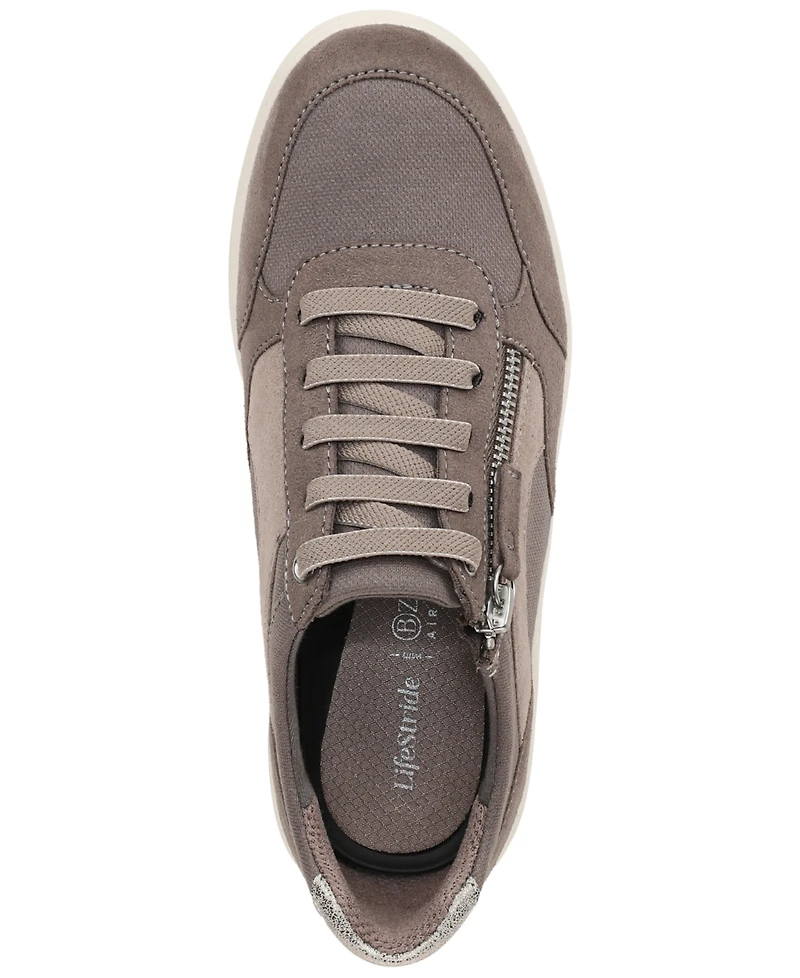 LifeStride Women's Teamplayer Washable Round Toe Slip On Sneakers