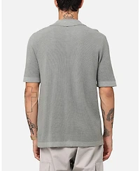 Xxiii Men's Zyair Knit Rib Button Up Shirt