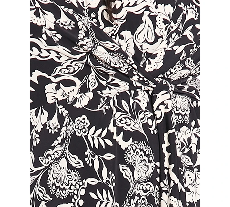 London Times Plus Keyhole Dress