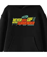Nerf Never Give Up Surrender Youth Black Hoodie-xl