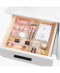 Cheer Collection 25 Piece Clear Plastic Drawer Organizer Set