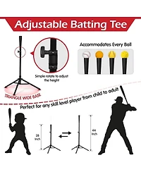 Bearwill 7x7ft Baseball & Softball Practice Net - Pitching, Hitting & Batting Net with Ball Collection System, Tee, 2 Strike Zones & Carry Bag
