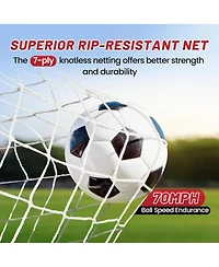 Bearwill 12x6FT Soccer Goal - Easy Setup, Portable with Upgraded Collapsible Metal Base
