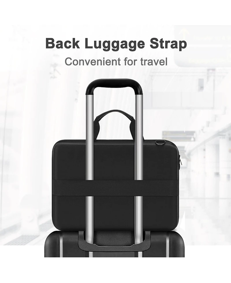 Mosiso Black Hard Shell Laptop Case - 15-15.6 Inch Computer Bag, Compatible with MacBook, Hp, Dell, Lenovo, Asus
