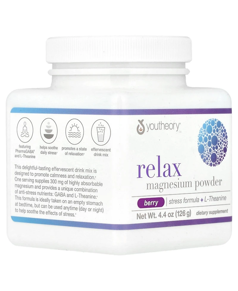 Youtheory Relax Magnesium Powder Berry