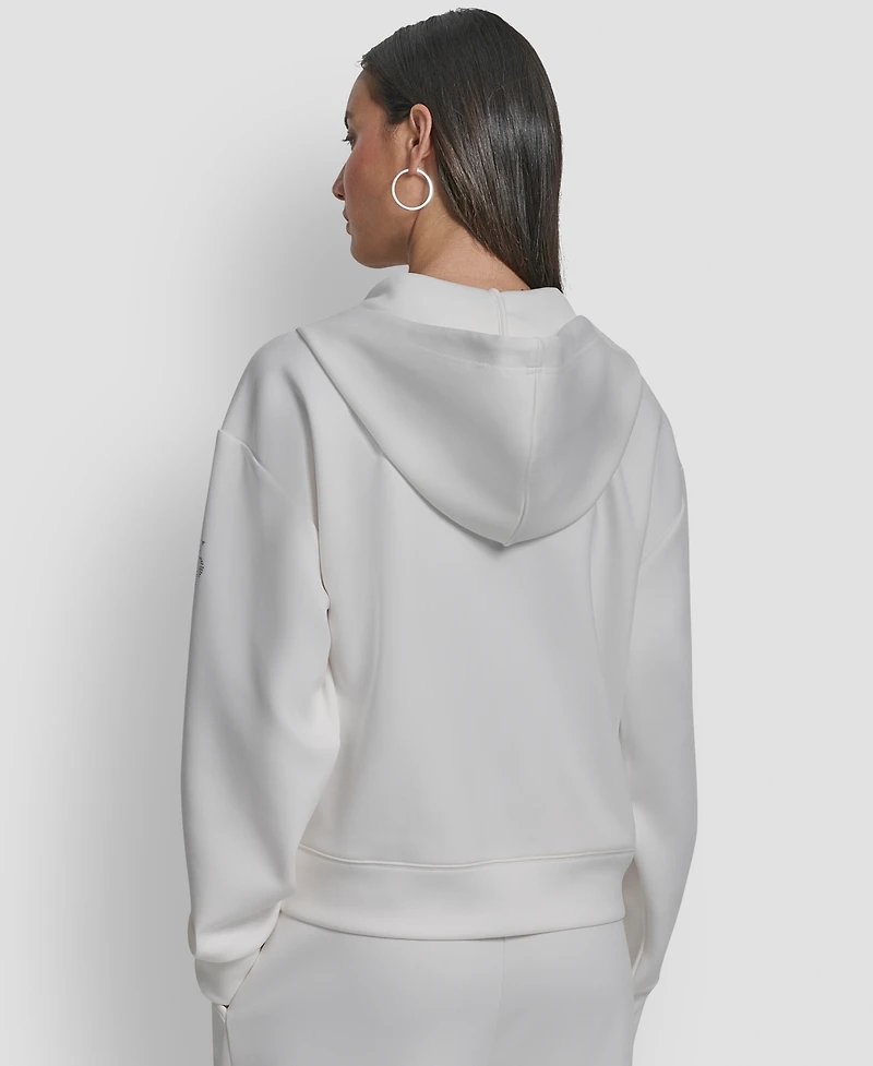 Dkny Women's Long-Sleeve Scuba Zip-Up Jacket