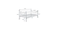 Slickblue Metal Daybed Frame with Farmhouse Design, Ideal for Cozy Living Spaces