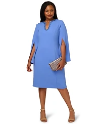 Adrianna Papell Plus Beaded Split-Sleeve Dress