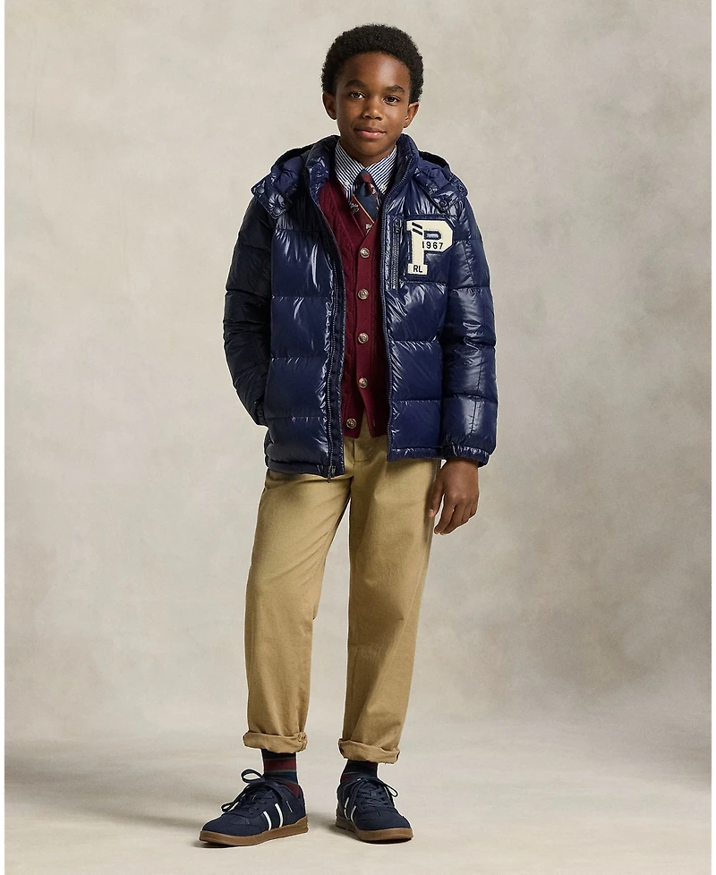 Polo Ralph Lauren Big Boys Glossed Hooded Down Jacket