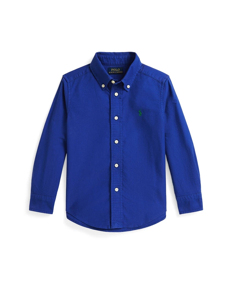 Polo Ralph Lauren Toddler and Little Boys Garment-Dyed Cotton Oxford Shirt