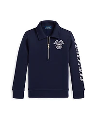 Polo Ralph Lauren Toddler and Little Boys Logo Fleece Collared Sweatshirt