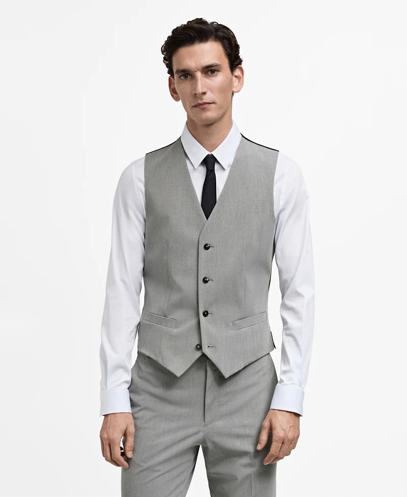 Mango Men's Paris Super Slim-Fit Suit Vest