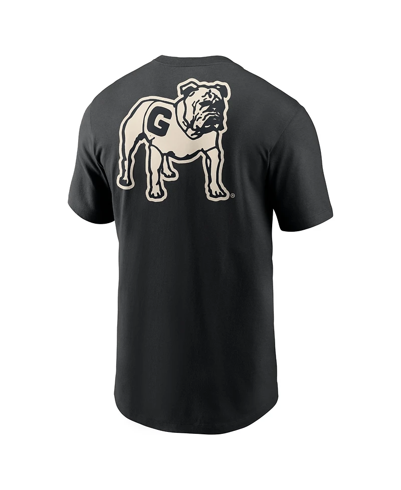 Nike Men's Black Georgia Bulldogs Fashion 2-Hit T-Shirt