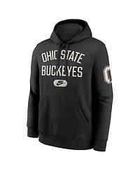Nike Men's Black Ohio State Buckeyes Fashion Club Pullover Hoodie