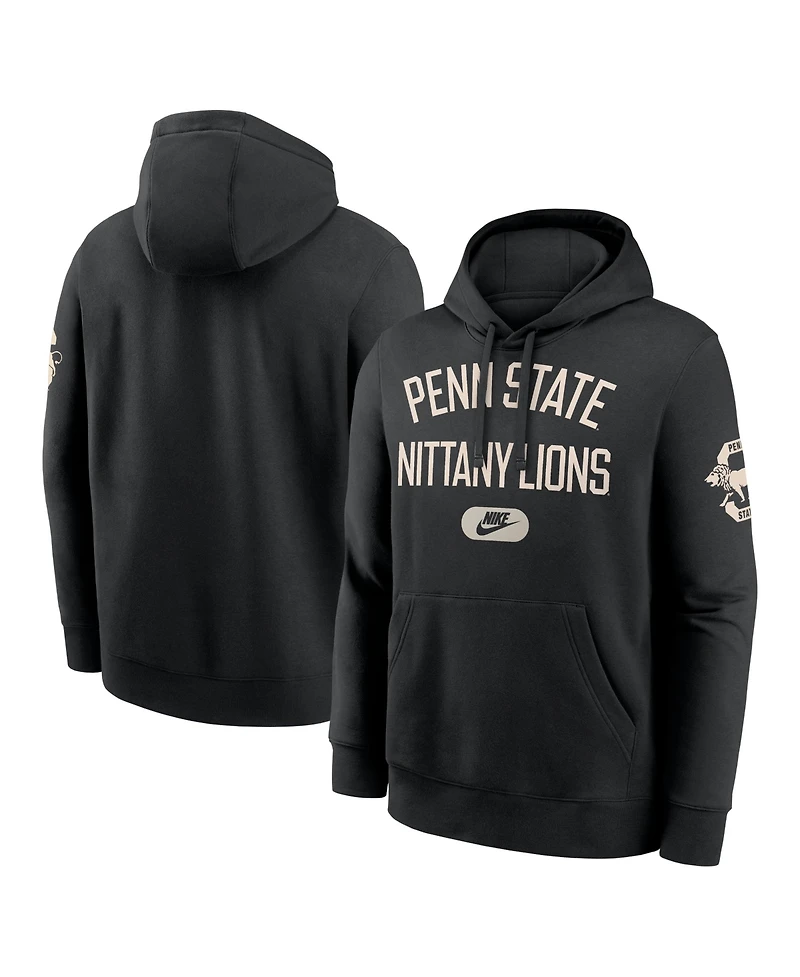 Nike Men's Black Penn State Nittany Lions Fashion Club Pullover Hoodie