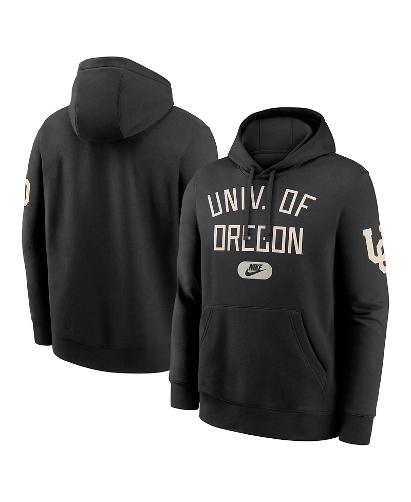 Nike Men's Black Oregon Ducks Fashion Club Pullover Hoodie