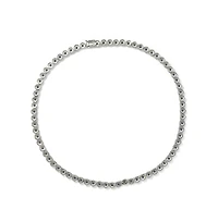 Suzy Levian New York Suzy Levian Sterling Silver Sapphire & Created White Sapphire Tennis Necklace
