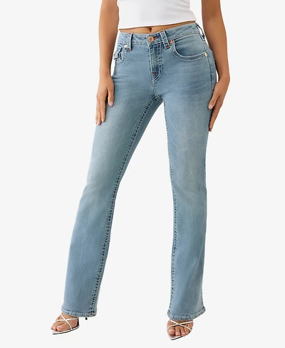 True Religion Women's Becca Big T Bootcut Flap Jeans