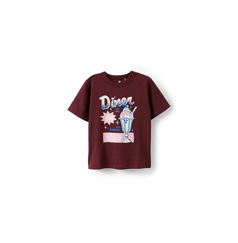 Cotton On Big Girls Little/Big Poppy Oversize Graphic Print Tee