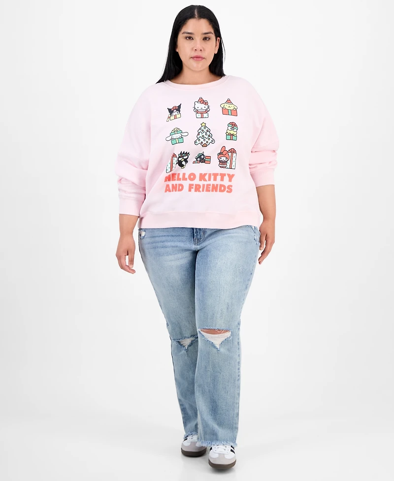 Grayson Threads, The Label Trendy Plus Hello Kitty & Friends Holiday Crewneck Sweatshirt