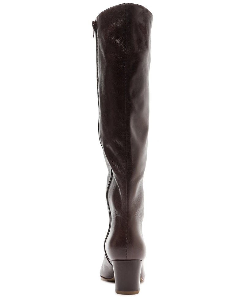 Arezzo Women's Julie Mid Block Heel Knee Boots