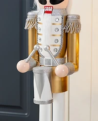 Glitzhome 35.75" Wooden Christmas Soldier Nutcracker