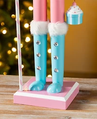 Glitzhome 24" Wooden Christmas Cake Nutcracker