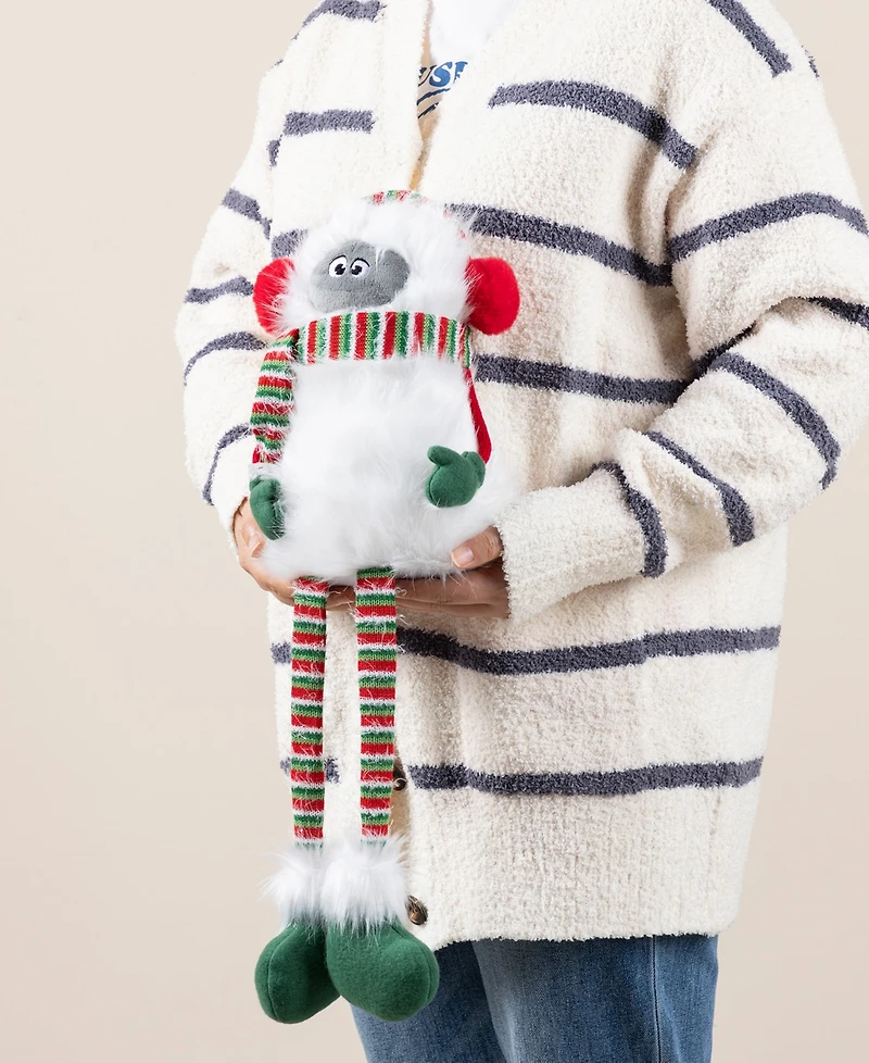 Glitzhome 21" Christmas Fabric Yeti Shelf Sitter
