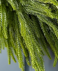 Glitzhome Christmas Greenery Dripping Wreath and Matched Garlands, Set of 3